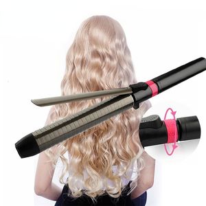 Curling Irons Profesjonalny ceramiczny rurler do włosów obrotowy żelazna różdżka LED narzędzia do stylizacji 240V EU 221116