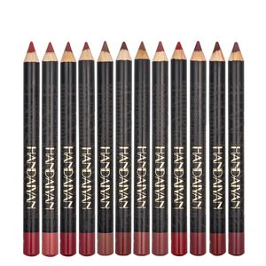 12pcs/Set Waterproof Lipstick Pencil Sett Matte Lip Pencils Zestaw Long trwały makijaż Łatwy w zużyciu