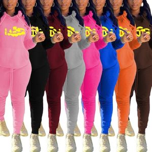 2024 Designer Marca Jogging Suit Mulheres Tracksuits Carta Imprimir 2 Peça Define Manga Longa Hoodies e Calças Sweatsuits Sportswear Plus Size 5XL Roupas Outfits 8963-9