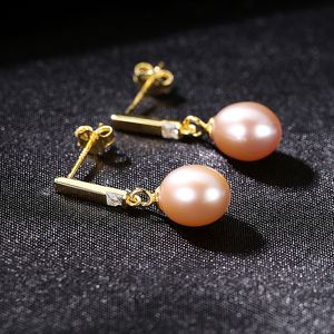 Brand luxury freshwater pearl s925 silver dangle earrings women jewelry Korean fashion temperament lady exquisite earrings accessories Valentine's Day gift