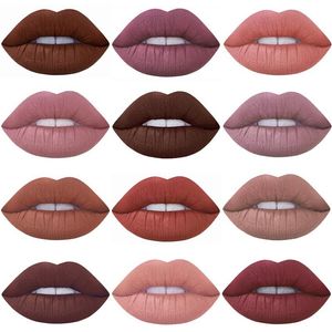 NUEVA Miss Rose 12pcs Lot Lipstick Matte Longing Pigment Pigment Nude Lipp Liquid Matte Red Lipstick308a