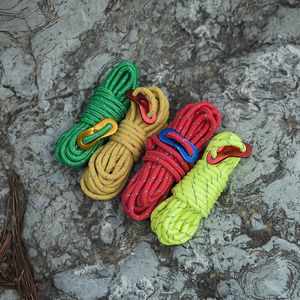 4mm Outdoor Tent Umbrella Rope Buckle Combination Nylon Reflective Guyline Cords Adjusters for Camping Wind Rope MJ1112