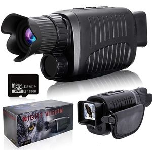 Telescópio Binoculares Monocular Dispositivo de Visão Noturna 1080p HD Infravermelho 5x Zoom Digital Caça ao ar livre Dual Dual Uso 100% escuridão 300m 221116