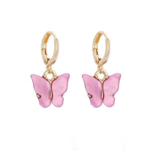 Dangle Avize Arilim Kelebek Küpe Renkli Dungle Ear Ring Clip Avize Kadın Moda Takı Damlası Teslimat DHSL8