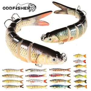 Köder lockt Oddfisher 1014 cm Angelköder mit Gelenk, sinkender Wobbler für Hecht, Swimbait, Crankbait, Forelle, Bass, Zubehör, Angelköder 221116