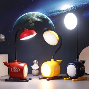 Lâmpadas de mesa LED LED Avião Cartoon Lâmpada Pen do celular Desk leve Luz de garotas Decoração de quarto da faculdade Domer do escritório estudar