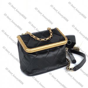 10A Fashion Bag Vintage sheepskin solid color organizer Hand held one shoulder buckle bag
