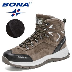 Vestido sapatos de bona 2022 designers camurça de alta qualidade homens de caminhada de inverno de caminhada ao ar livre boots de montanha homem luxuoso neve quente 221116