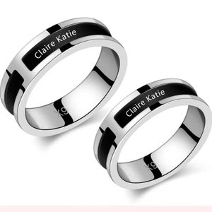 CK czarny ceramiczny zwykły pierścień sieć kochanków czerwony ten sam styl pierścionek wysokiej klasy biżuteria boże narodzenie prezent na walentynki pierścionki zaręczynowe dla par