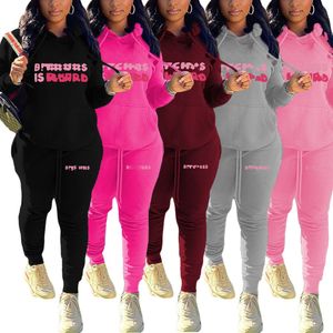 Designer marca jogging terno mulheres tracksuits carta impressão hoodies calças 2 peças conjuntos de manga longa sweatsuits plus size 4xl 5xl roupas esportivas senhora outfits 8962-0