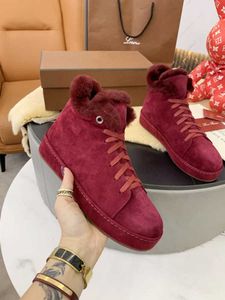 Dress Shoes Fashion-Autumn and winter's latest snow boots leisure warm cotton shoes high-end quality temperament cashmere fabric lamb women's