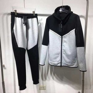 Agasalho de treino de lã de tecnologia masculina de design grosso para homens jaqueta de manga longa calça de corrida casual techfleece fatos de treino com capuz feminino