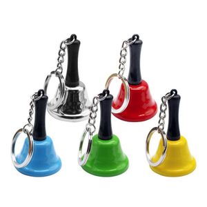 Bar di Natale Campanello a mano Portachiavi Babbo Natale Jingle Bells Gold Silver School Handbell Restaurant Call Bell Forniture di servizio Decorazione natalizia RRC438