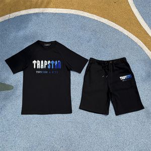 Trapstar herrspårar man sommardräkt t-shirt kort london mode andas sport toppkvalitet strand jogging kort ärm set sportkläder