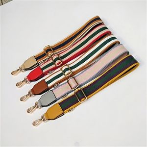 Acessórios para peças da bolsa sacos de cinto de cor de luxo Strap para mulheres arco -íris