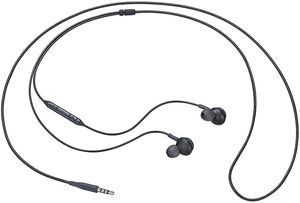 Hörlurar i örat med mikrofon 3,5 mm kontrollbox trådbunden sportmusik headset stereo öronsnäckor för Samsung Galaxy S10 S20