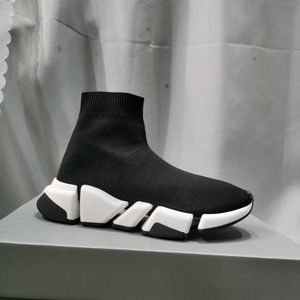 L￶pare tr￤nare h￶jd sneakers ￶kar skor avslappnad strumpa sneaker med l￥da hastighet svart vit 2.0 lyx m￤n kvinnor