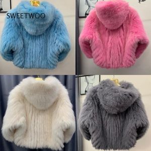 Women's Fur Faux Coat 2022 Winter Warm Thicken Loose Coats For Women Fashion Simple Casual Hooded Overcoat Female
