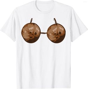 Herren-T-Shirts, Sommer-Männer-T-Shirt, Kokosnuss-BH, Halloween-Kostüm-Shirt, lustiges Outfit, Geschenk, hochwertige Baumwolle, kurzärmelige Kleidung