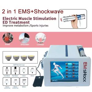 Taşınabilir elektrik kas stimülasyon terapi makinesi ESWT EMSHock Şok Dalgası EMS Spor Rehabilitasyon Ağrısı Keşfi ve ED Tedavisi için Ekipman