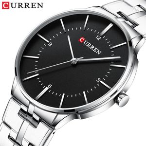 Mens Classic Quartz Analog Watch Curren Luxury Fashion Business Business Начатые часы из нержавеющие мужские спортивные часы часов Relogio Masculino2471