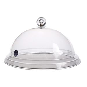 Peças de panela de utensílios de cozinha Manga de tampa cloche de plástico 8 10 12 polegadas para pistola de fumante Anti -Sputtering Dome Shape Tampa de fumaça de fumaça Drita de alimentos 221114