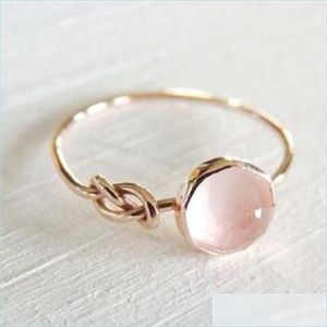 Солитарное кольцо кольцо Боунк Бриллиантовое кольцо Золото обручальные кольца для женских украшений подарки моды 080507 Drop Delivery DHK9V