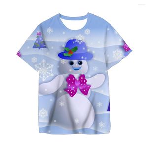 Herr t skjortor personlighet god jul älg tryck fest toppkläder korta tees pojke flickor barn barn baby kläder barn kläder
