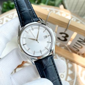 Смотреть Mans Watch 41 -мм автоматические механические наручные часы Кожаные деловые часы Montre de Luxe для мужчин