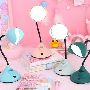 Tischlampen, LED-Stifthalter, Schreibtischlampe, Augenschutz, Lesen, Schlafzimmer, Schlafen, Nachtlicht, Geschenk, USB-Aufladung, Büro, Heimdekoration, tragbar