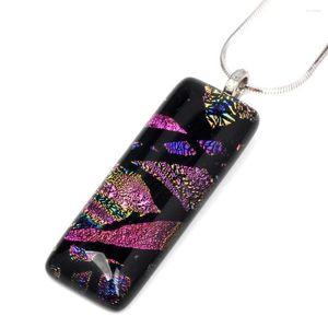 Подвесные ожерелья Olingart Rectangle Purple Magic Gold Foil Jewelry Limited Edition Специальное настройка лампа стакан для ожерелья