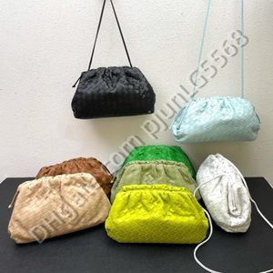 Borsa per carrozzeria a croce di lusso borsetta per borsette per tessitura della moda per spalle da donna Portafoglio a tracolla in pelle Hobo borsetta a colori solidi da donna