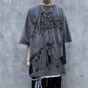 Magliette da uomo Estate Hip-hop Stampa T-shirt a maniche corte Allentata Taglie forti Harajuku Top Abbigliamento uomo S-5xl