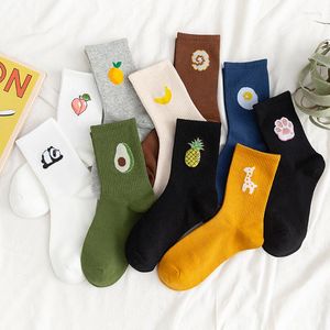 Männer Socken Unisex Lustige Obst Männer Koreanischen Stil Frauen Harajuku Bunte Nette Mid Crew Socke 100 Baumwolle Kawaii Meias calcetines