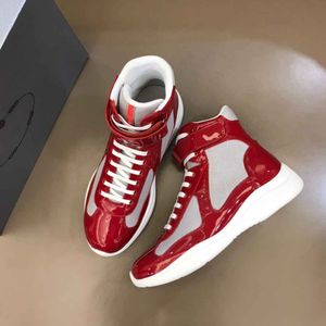 Top Brand Americas Cup High-Top Sports Shoes Bike Fabric Patent Leather Sneakers Comfort Outdoor Cool Casual Waking EU38-46 Original Box