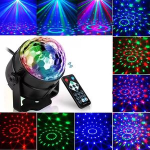 LED DJ BALL RINGAS MAGIC BALL PROGETOR DROPSHIP HOME KTV Свадебное шоу LED RGB Crystal Effect Lights Sound Actived Laser с розничным пакетом