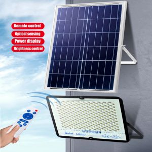 ソーラーフラッドライトダブルスーパーブライトLEDランプワイヤレスアウトドアガーデン防水ソーラーパネルライト300 100 500 W
