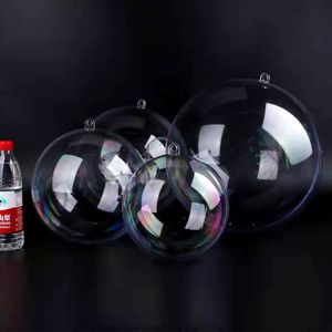 7 CM Dia Clear Plastic Christmas Ball Wedding Candy Box Xmas Hanging Ornament For Party DIY Supplies 100 Pcs