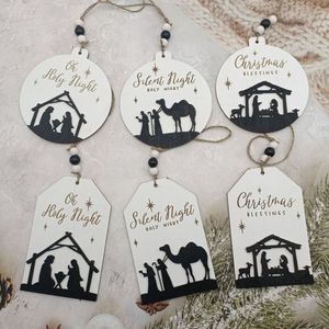 Creative New Wooden Christmas Decoration Pendant Craft Home Party Christmas Decor RRA579