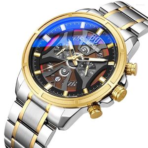 Orologi da polso OLERSE Orologi sportivi da uomo Blu Top Brand Cronografo Orologio al quarzo Lancette luminose Data Moda Relogio Masculin Cassetta degli attrezzi