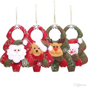Ornamentos de Natal Decoração de Hanging Decoração de Santa Snowman para pingente de árvore de Natal RRA597 não tecida RRA597