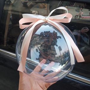 20CM Christmas Decoration Round Ball Clear Plastic Sphere For Wedding Children's Day Birthday DIY Decorative Window Layout