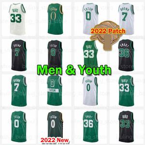 Jayson Tatum koszulka do koszykówki Jaylen Brown Bostons Celtices Marcus inteligentne koszulki 7 0 33 36 mężczyźni dzieci młodzież Larry Bird zielony biały 2022 2023