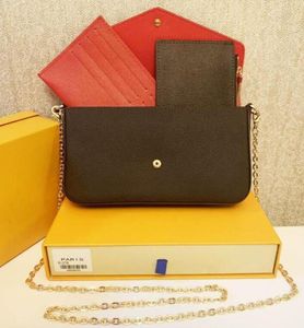 化粧品バッグケース5A LUXURYSバッグお気に入りのマルチアクセサリー3 PCS/セット女性クロスボディ財布メッセンジャーバッグハンドバッグハンドバッグ