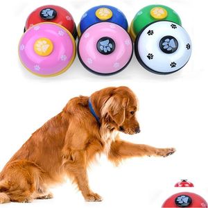 Traine de chiens Ob￩issance Sublimation appel￩e Dinner Ring Bell For Pet Dog Training Foot Intrecnt Small Toys Teddy Puppy Cat S DHGMB