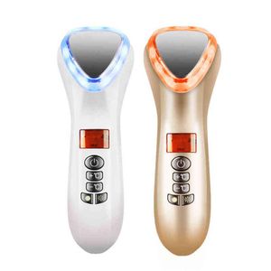 Blue Red Light LED Therapy Cold EMS Facial Massager Rf Skin Rejuvenation Machine Lifting Firming J