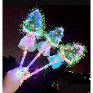 Juldekorationer LED Light Up Christmas Tree Magic Wands Decorations Glow Flash Stick Blinky Xmas Birthday Holiday Party Favor DHHZ1