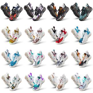 Homens Mulheres Custom Running Shoes Artoon Animal Design Diy Word preto Branco azul vermelho Mens treinador 0138