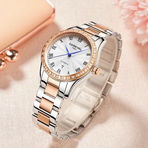 Zegarek Carnival Watch Women Automatyczne zegarki mechaniczne Dam Fashion Diamond Sapphire Crystal Waterproof Auto Data