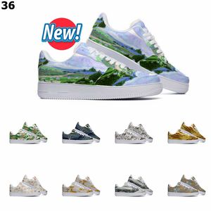 HotSale Designer Custom Shoes Running Shoe Men Women Hand Painted Anime Fashion Flat Mens Trainers Sport Sneakers Color36